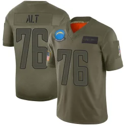 Youth Joe Alt Los Angeles Chargers No.76 Limited 2019 Salute to Service Jersey - Camo
