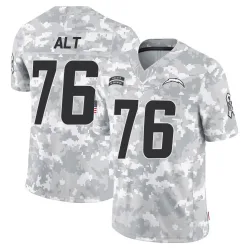 Youth Joe Alt Los Angeles Chargers No.76 Limited 2024 Salute to Service Jersey - Arctic Camo