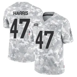 Youth Josh Harris Los Angeles Chargers No.47 Limited 2024 Salute to Service Jersey - Arctic Camo