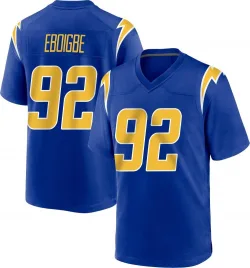 Youth Justin Eboigbe Los Angeles Chargers No.92 Game 2nd Alternate Jersey - Royal