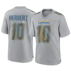 Youth Justin Herbert Los Angeles Chargers No.10 Game Atmosphere Fashion Jersey - Gray