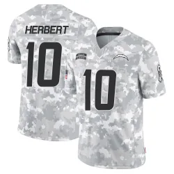 Youth Justin Herbert Los Angeles Chargers No.10 Limited 2024 Salute to Service Jersey - Arctic Camo