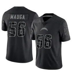 Youth Kana'i Mauga Los Angeles Chargers No.56 Limited Reflective Jersey - Black
