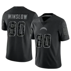 Youth Kellen Winslow Los Angeles Chargers No.80 Limited Reflective Jersey - Black