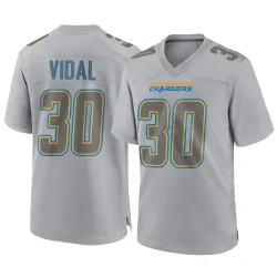 Youth Kimani Vidal Los Angeles Chargers No.30 Game Atmosphere Fashion Jersey - Gray