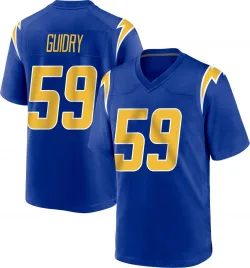 Youth Kylan Guidry Los Angeles Chargers No.59 Game 2nd Alternate Jersey - Royal