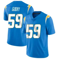 Youth Kylan Guidry Los Angeles Chargers No.59 Limited Powder Vapor Untouchable Alternate Jersey - Blue