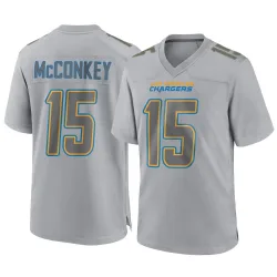 Youth Ladd McConkey Los Angeles Chargers No.15 Game Atmosphere Fashion Jersey - Gray