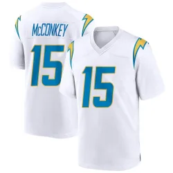 Youth Ladd McConkey Los Angeles Chargers No.15 Game Jersey - White
