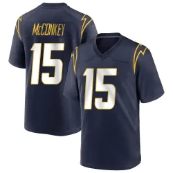 Youth Ladd McConkey Los Angeles Chargers No.15 Game Team Color Jersey - Navy