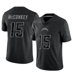 Youth Ladd McConkey Los Angeles Chargers No.15 Limited Reflective Jersey - Black