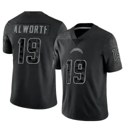 Youth Lance Alworth Los Angeles Chargers No.19 Limited Reflective Jersey - Black