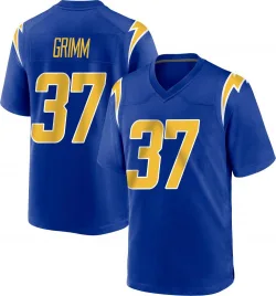 Youth Luke Grimm Los Angeles Chargers No.37 Game 2nd Alternate Jersey - Royal