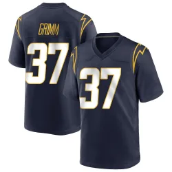 Youth Luke Grimm Los Angeles Chargers No.37 Game Team Color Jersey - Navy
