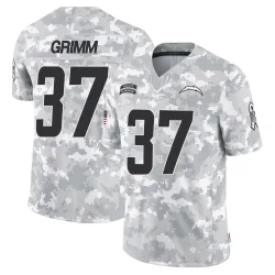Youth Luke Grimm Los Angeles Chargers No.37 Limited 2024 Salute to Service Jersey - Arctic Camo