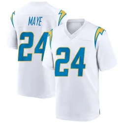 Youth Marcus Maye Los Angeles Chargers No.24 Game Jersey - White