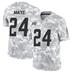 Youth Marcus Maye Los Angeles Chargers No.24 Limited 2024 Salute to Service Jersey - Arctic Camo