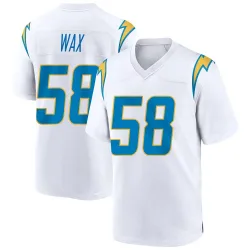 Youth Marlowe Wax Los Angeles Chargers No.58 Game Jersey - White
