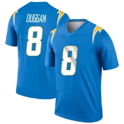 Youth Max Duggan Los Angeles Chargers No.8 Legend Powder Jersey - Blue