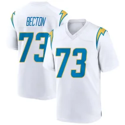 Youth Mekhi Becton Los Angeles Chargers No.73 Game Jersey - White