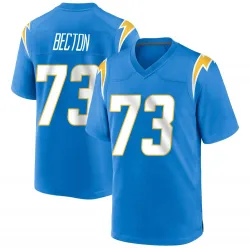 Youth Mekhi Becton Los Angeles Chargers No.73 Game Powder Alternate Jersey - Blue