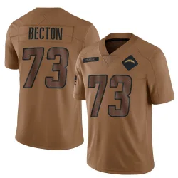 Youth Mekhi Becton Los Angeles Chargers No.73 Limited 2023 Salute To Service Jersey - Brown