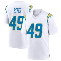 Youth Mike Estes Los Angeles Chargers No.49 Game Jersey - White