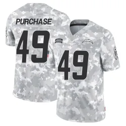 Youth Myles Purchase Los Angeles Chargers No.49 Limited 2024 Salute to Service Jersey - Arctic Camo