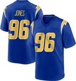 Youth Naquan Jones Los Angeles Chargers No.96 Game 2nd Alternate Jersey - Royal