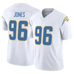 Youth Naquan Jones Los Angeles Chargers No.96 Limited Vapor F.U.S.E. Jersey - White