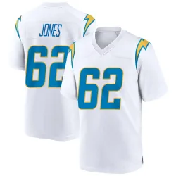 Youth Nash Jones Los Angeles Chargers No.62 Game Jersey - White