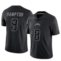 Youth Omarion Hampton Los Angeles Chargers No.8 Limited Reflective Jersey - Black