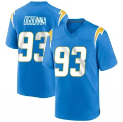 Youth Otito Ogbonnia Los Angeles Chargers No.93 Game Powder Alternate Jersey - Blue