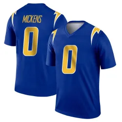 Youth R.J. Mickens Los Angeles Chargers No.0 Legend 2nd Alternate Jersey - Royal
