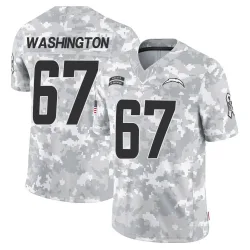 Youth Savion Washington Los Angeles Chargers No.67 Limited 2024 Salute to Service Jersey - Arctic Camo