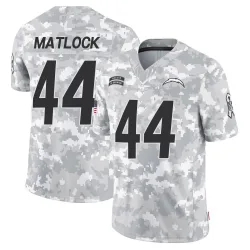 Youth Scott Matlock Los Angeles Chargers No.44 Limited 2024 Salute to Service Jersey - Arctic Camo