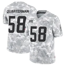 Youth Shaq Quarterman Los Angeles Chargers No.58 Limited 2024 Salute to Service Jersey - Arctic Camo