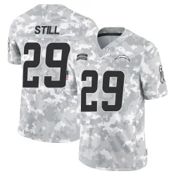 Youth Tarheeb Still Los Angeles Chargers No.29 Limited 2024 Salute to Service Jersey - Arctic Camo