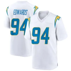Youth TeRah Edwards Los Angeles Chargers No.94 Game Jersey - White