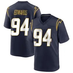 Youth TeRah Edwards Los Angeles Chargers No.94 Game Team Color Jersey - Navy
