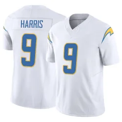 Youth Tre Harris Los Angeles Chargers No.9 Limited Vapor F.U.S.E. Jersey - White