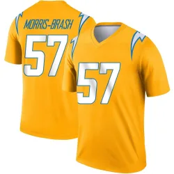 Youth Tre'Mon Morris-Brash Los Angeles Chargers No.57 Legend Inverted Jersey - Gold