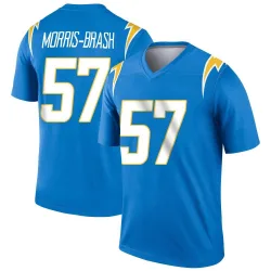 Youth Tre'Mon Morris-Brash Los Angeles Chargers No.57 Legend Powder Jersey - Blue
