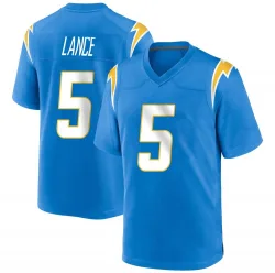 Youth Trey Lance Los Angeles Chargers No.5 Game Powder Alternate Jersey - Blue