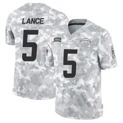 Youth Trey Lance Los Angeles Chargers No.5 Limited 2024 Salute to Service Jersey - Arctic Camo