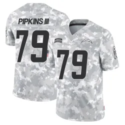 Youth Trey Pipkins III Los Angeles Chargers No.79 Limited 2024 Salute to Service Jersey - Arctic Camo