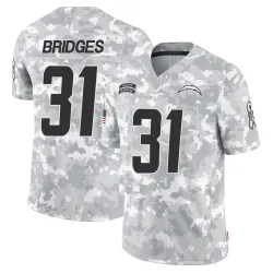 Youth Trikweze Bridges Los Angeles Chargers No.31 Limited 2024 Salute to Service Jersey - Arctic Camo
