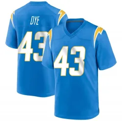 Youth Troy Dye Los Angeles Chargers No.43 Game Powder Alternate Jersey - Blue