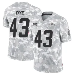 Youth Troy Dye Los Angeles Chargers No.43 Limited 2024 Salute to Service Jersey - Arctic Camo