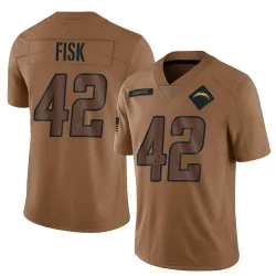 Youth Tucker Fisk Los Angeles Chargers No.42 Limited 2023 Salute To Service Jersey - Brown